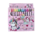 Unicorn Theme Wax Crayons Set for Kids – 12 Shades (Multicolor)