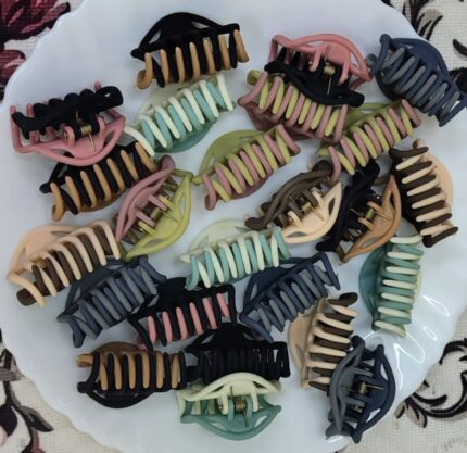 12 Pcs Mini Matte Hair Claw Clips Set – Assorted Pastel & Dual Tone Colors for Girls & Women