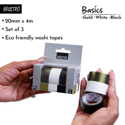 BRUSTRO Washi Masking Tapes Basics Shade