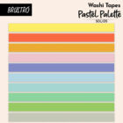 BRUSTRO Washi Masking Tapes Pastel Palette Solids Shade