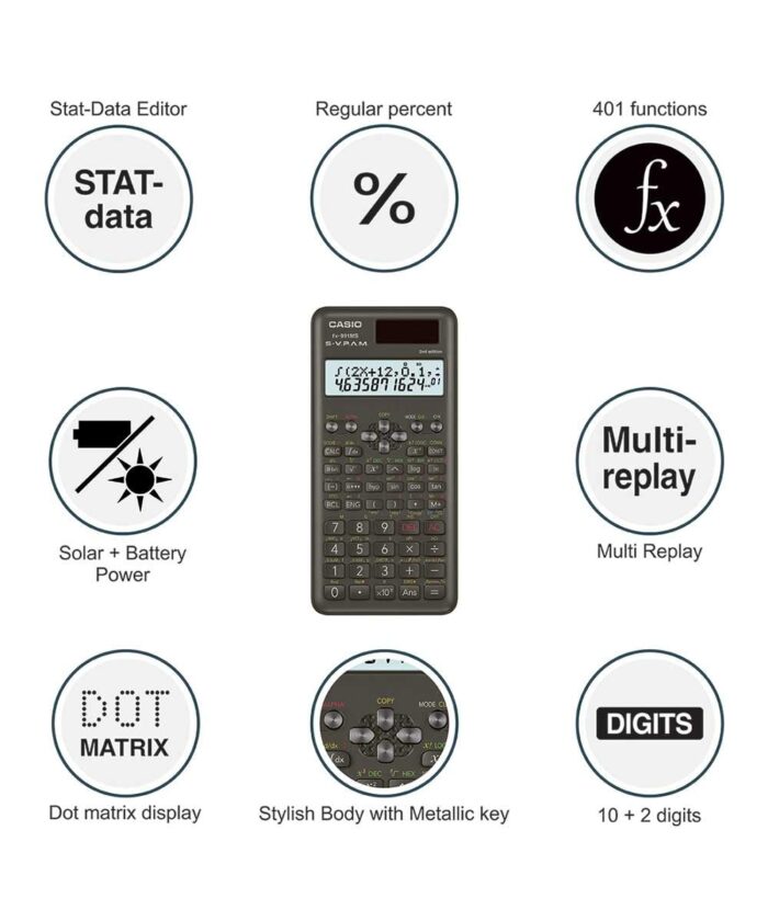 Casio FX-991MS 2nd Gen Non-Programmable Scientific Calculator