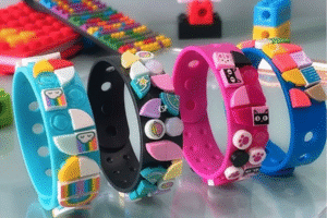 DIY Dots Blocks Silicone Bracelet Making Kit for Kids