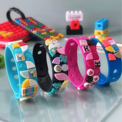 DIY Dots Blocks Silicone Bracelet Making Kit for Kids