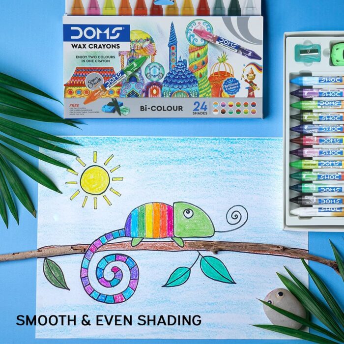 DOMS-Bi-Colour Crayons Two Sided Colours in one Crayon