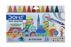 DOMS-Bi-Colour Crayons Two Sided Colours in one Crayon