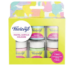Fevicryl Pastel Acrylic Colours - Set Of 6