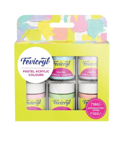 Fevicryl Pastel Acrylic Colours - Set Of 6