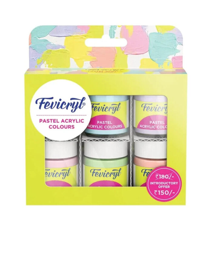 Fevicryl Pastel Acrylic Colours - Set Of 6