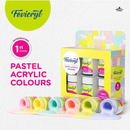 Fevicryl Pastel Acrylic Colours - Set Of 6