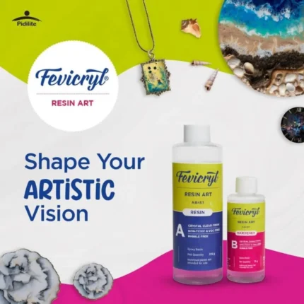 Fevicryl Ultra Clear Resin Kit – 300g – 3:1 Ratio – Crystal Epoxy for DIY Art