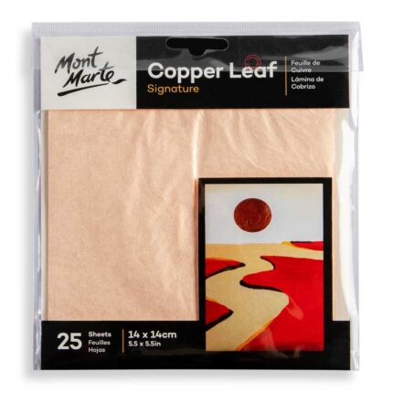 Mont Marte Imitation Copper Leaf Signature 14cm x 14cm (5.5in) 25-Sheets