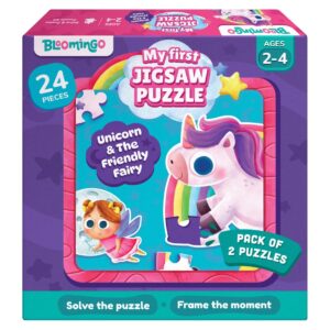 Bloomingo Puzzle Kit - My First Jigsaw Puzzle - Unicorn, The Friendly Fairy & Dino