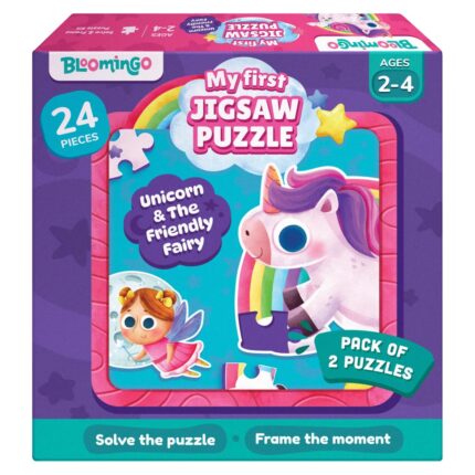 Bloomingo Puzzle Kit - My First Jigsaw Puzzle - Unicorn, The Friendly Fairy & Dino