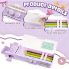 Multifunctional Pencil Case Organizer with Password Lock, Built-in Sharpener, Timetable & Whiteboard
