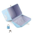 Unicorn House-Shaped Metal Coin Bank for Kids – Cute Piggy Bank with Lock & Key