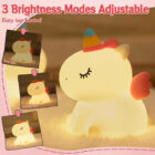 Unicorn Silicone Night Light for Kids – Soft LED Rechargeable Bedside Lamp with Colorful Horn, Touch-Control Night Lamp for Baby Room, Nursery, Girls’ Bedroom & Gift