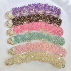 Trendy Glitter Banana Hair Clip (1 Pc) – Shiny Sequin Clasp for Women & Girls