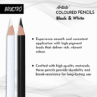 Brustro Coloured Pencils Black and White Set of 6