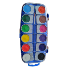 Doms Refillable 12+6 Shades Aqua water colour cakes
