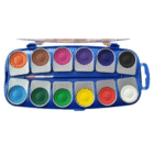 Doms Refillable 12+6 Shades Aqua water colour cakes