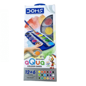 Doms Refillable 12+6 Shades Aqua water colour cakes