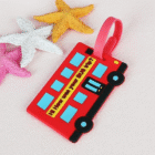 Silicone Luggage Tag Travel Bus Shape