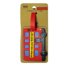 Silicone Luggage Tag Travel Bus Shape