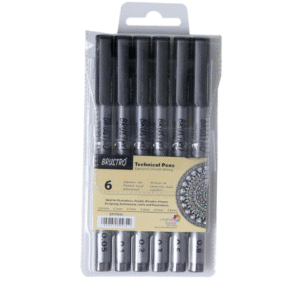 Brustro Technical Pen Black (Pack of 6)