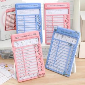 Multifunctional Schedule Tracker – Reusable Daily Routine Planner Board for Kids & Adults | Self-Discipline Chore Chart, Time Management & Habit Tracker