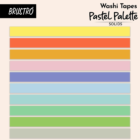 BRUSTRO Washi Masking Tapes Pastel Palette Solids Shade 15 mm X 5 mtrs (Set of 10)