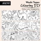 BRUSTRO Washi Tapes DIY Colouring tapes 50 mm x 5 mtrs Set of 3