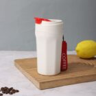 Glass Sipper Mug with Leak-Proof Flip Lid – Portable Travel Cup