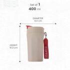 Glass Sipper Mug with Leak-Proof Flip Lid – Portable Travel Cup