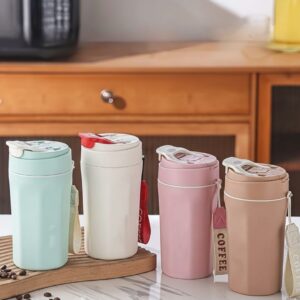 Glass Sipper Mug with Leak-Proof Flip Lid – Portable Travel Cup