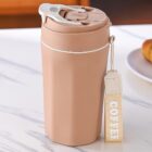 Glass Sipper Mug with Leak-Proof Flip Lid – Portable Travel Cup
