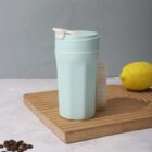 Glass Sipper Mug with Leak-Proof Flip Lid – Portable Travel Cup