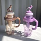 Ice Cream Cute Reusable Plastic Sipper with Straw