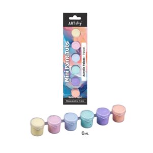 Mini Paint Tubs Acrylic Paint Pastel 6ml x 6 shades