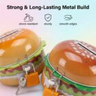 Cute Burger Shaped Metal Piggy Bank