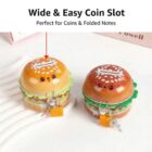 Cute Burger Shaped Metal Piggy Bank