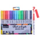 BRUSTRO Fluid Acrylic Brush Pen Set of 14 Basic Shades