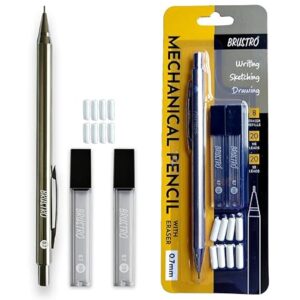 BRUSTRO Mechanical Pencil Set | HB-20 leads, 2B-20 leads, Spare eraser- 8 units