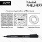 Brustro Professional Pigment Based Fineliner Pen – Black (Loose)