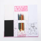 Kid's Coloring & Scratch Art Book Set