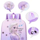 Princess Elsa Kindergarten Backpack for Girls Purple Princess Elsa Kids School Bag (2–5 Years)
