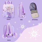 Princess Elsa Kindergarten Backpack for Girls Purple Princess Elsa Kids School Bag (2–5 Years)
