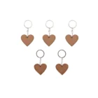 MDF Keychain Hearts 1.9mm Thick 5pcs