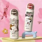 Snoopy Double Spout Thermal Bottle 600ml Stainless Steel Hot & Cold Water Bottle