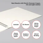 Anupam Sketcho Sketching and Drawing Sketchbook Soft Bound Cartridge Paper 140gsm Wireo Book