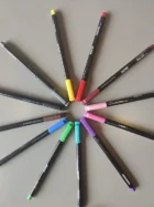 Brustro Coloured Fineliner Set of 12 | 0.4mm Ideal For writing, drawing, doodles,mandala